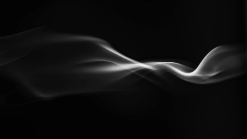 a black and white photo of smoke, digital art, by Adam Marczyński, digital art, flowing curves, soft light.4k, simplistic, today\'s featured photograph 4k