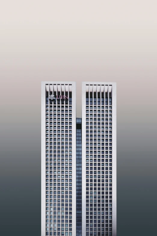 a couple of tall buildings sitting next to each other, inspired by Andreas Gursky, unsplash contest winner, ffffound, white minimalist architecture, buildings photorealism, high view