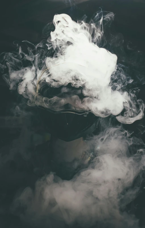 a close up of smoke on a black background, an album cover, trending on pexels, face made out of clouds, boiling imagination in a bowl, thc, discord profile picture