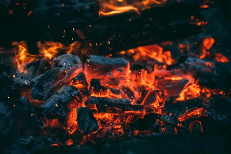 a close up of a fire in a grill, pexels contest winner, lots of embers, paul barson, avatar image, background image