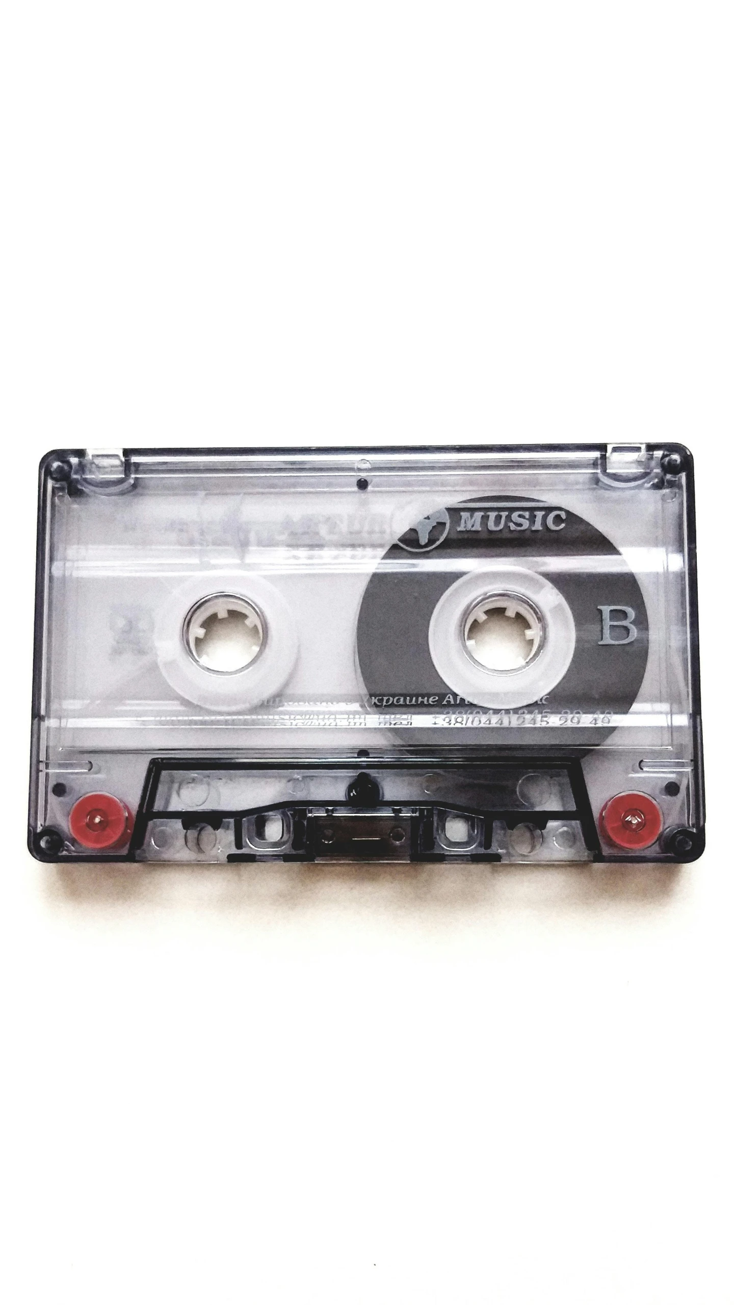 a close up of a cassette on a white surface, product image, no - text no - logo, transparent, full-body