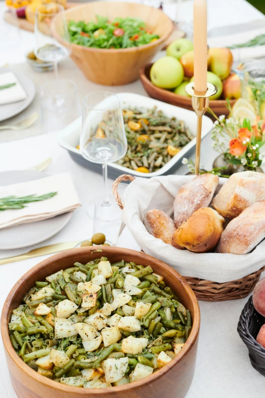 a table topped with lots of different types of food, renaissance, profile image, linen, close up details, fall