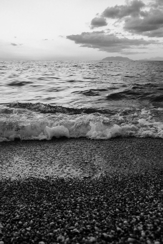 a black and white photo of the ocean, vorticism, naples, ( ( photograph ) ), saatchi art, late evening