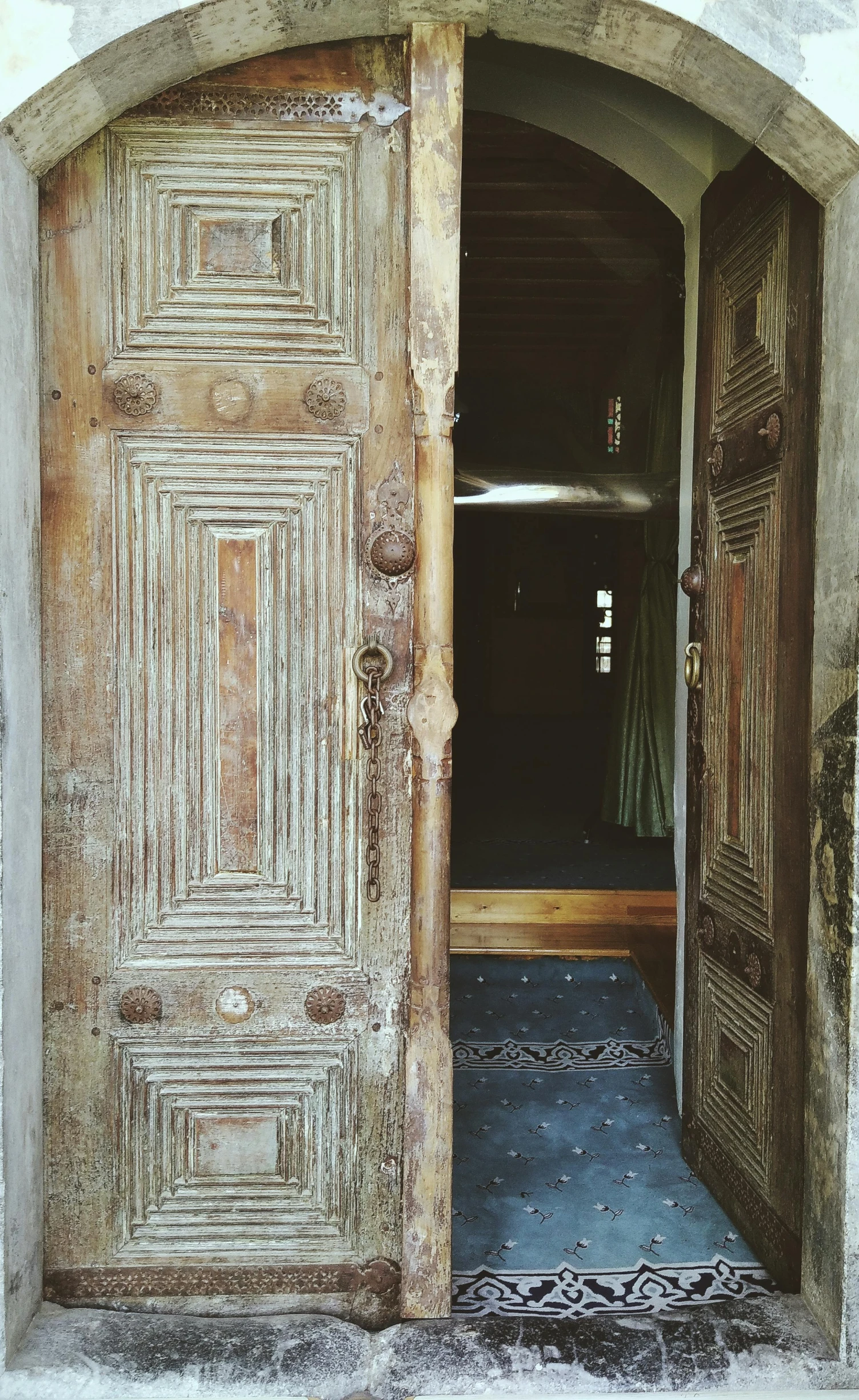 a close up of an open door on a building, inspired by Riad Beyrouti, happening, inside of a cabin, instagram picture, rich details full of texture, looking towards camera