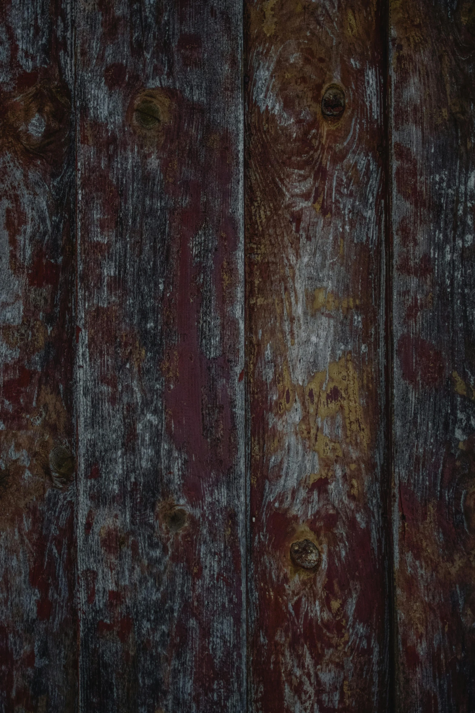 a close up of a wooden wall with peeling paint, a digital rendering, trending on polycount, baroque, dark red, charred, 16k upscaled image, made of wood