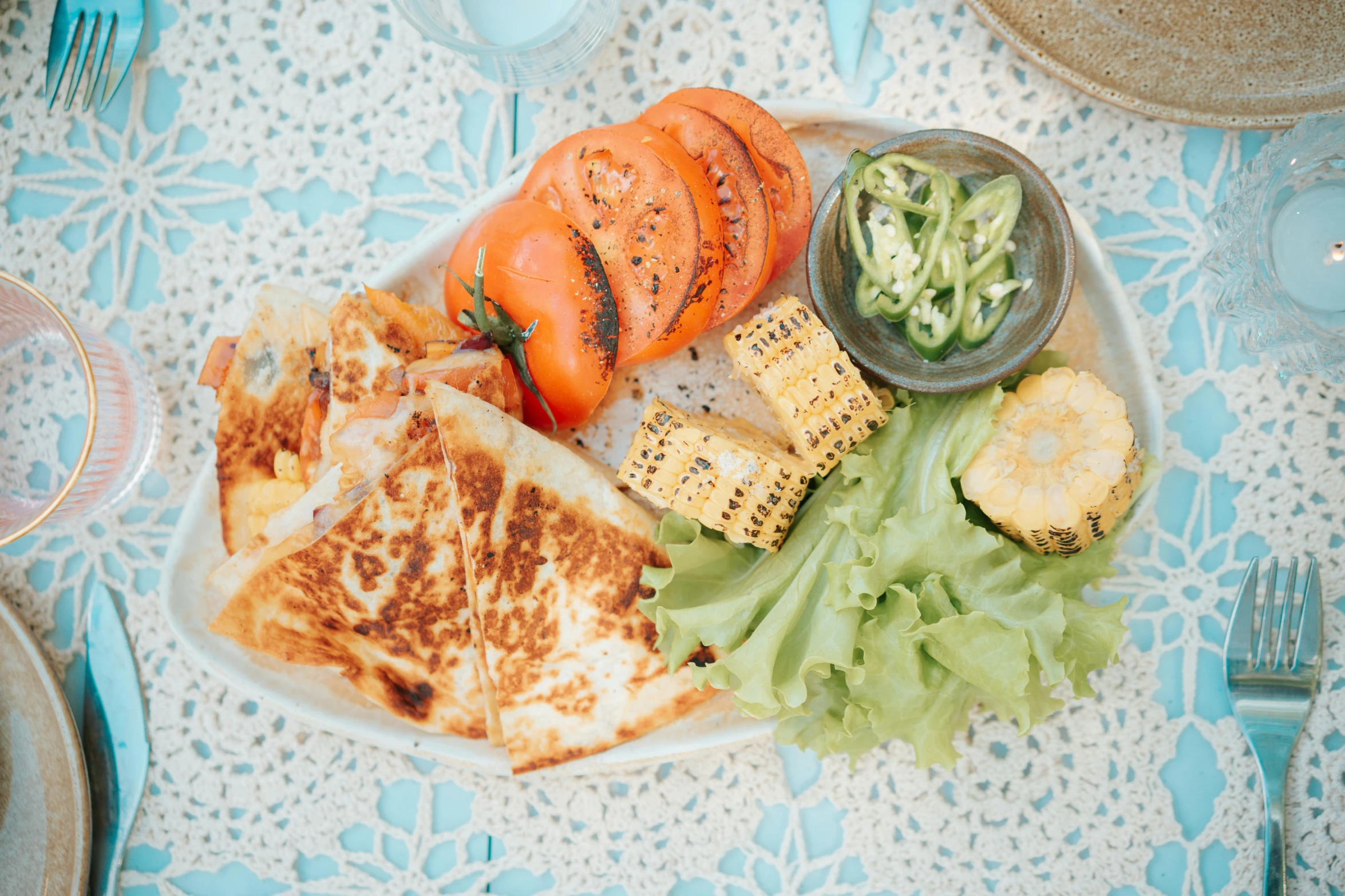 a close up of a plate of food on a table, pexels contest winner, dau-al-set, panini, 🦩🪐🐞👩🏻🦳, summer vibe, background image