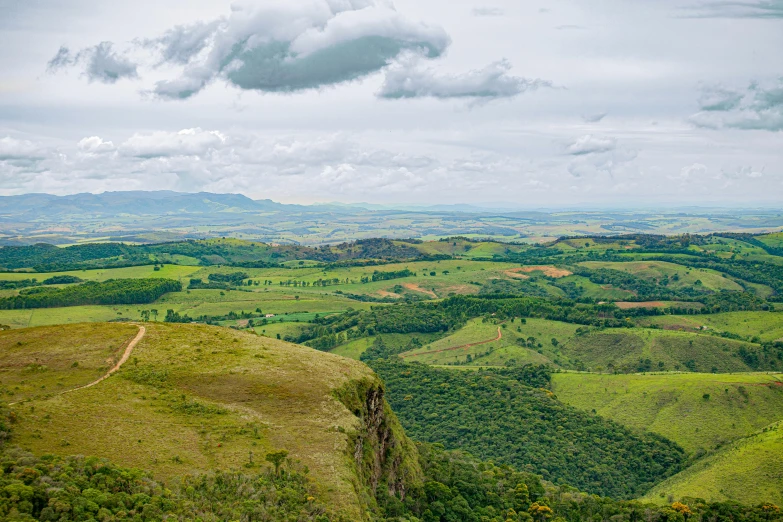 a view of the countryside from the top of a hill, pexels contest winner, shipibo, african plains, panoramic, fan favorite