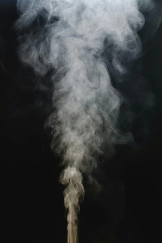 smoke coming out of a chimney on a black background, by Alison Geissler, conceptual art, archival pigment print, white cloud, photograph taken in 2 0 2 0, marijuana smoke