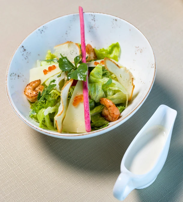 a close up of a bowl of food with a spoon, caesar, monaco, square, bo chen