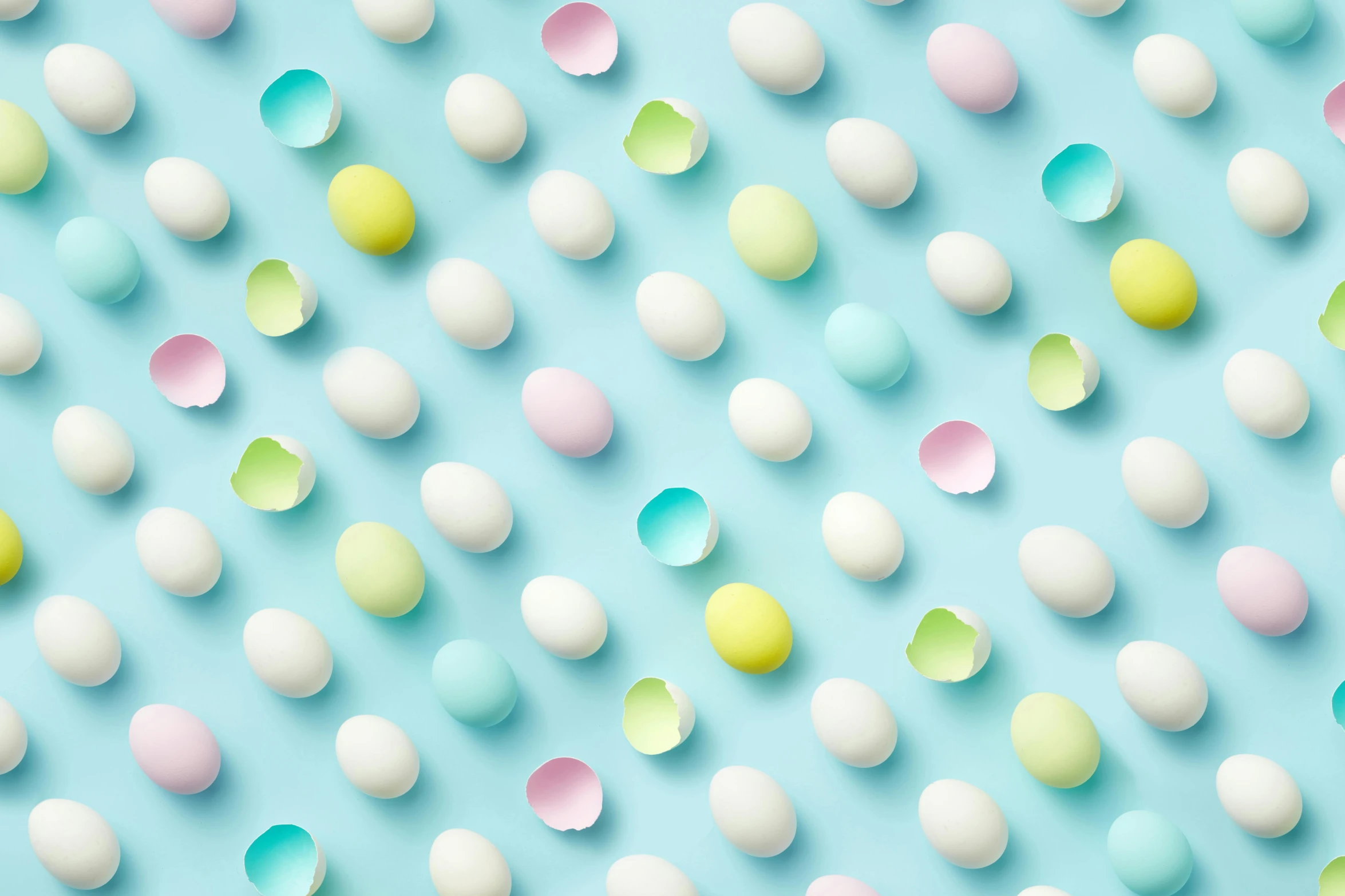 a bunch of eggs laying on top of each other, by Alison Geissler, trending on unsplash, op art, candy decorations, background image, high quality paper, mint higlights