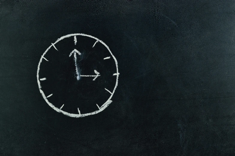 a clock drawn in chalk on a blackboard, by Andries Stock, pixabay, procrastination, middle of the night, covid, 15081959 21121991 01012000 4k