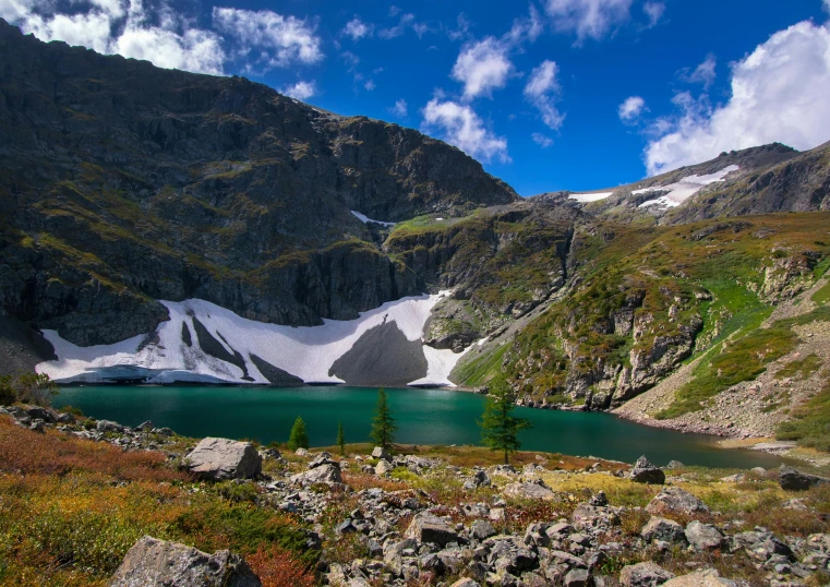 a large body of water surrounded by mountains, by Alexander Runciman, pexels contest winner, hurufiyya, montana, russia, alpine climate, fan favorite