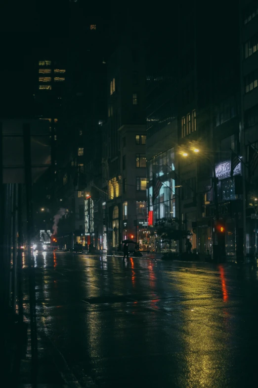 a city street filled with lots of traffic at night, inspired by Elsa Bleda, unsplash contest winner, realism, downpour, empty metropolitan street, new york back street, gif