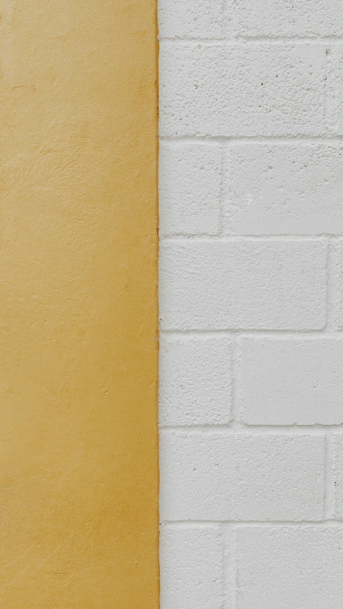 a red fire hydrant sitting next to a white brick wall, a minimalist painting, inspired by Agnes Martin, unsplash, yellow ochre, diptych, demur, two - tone