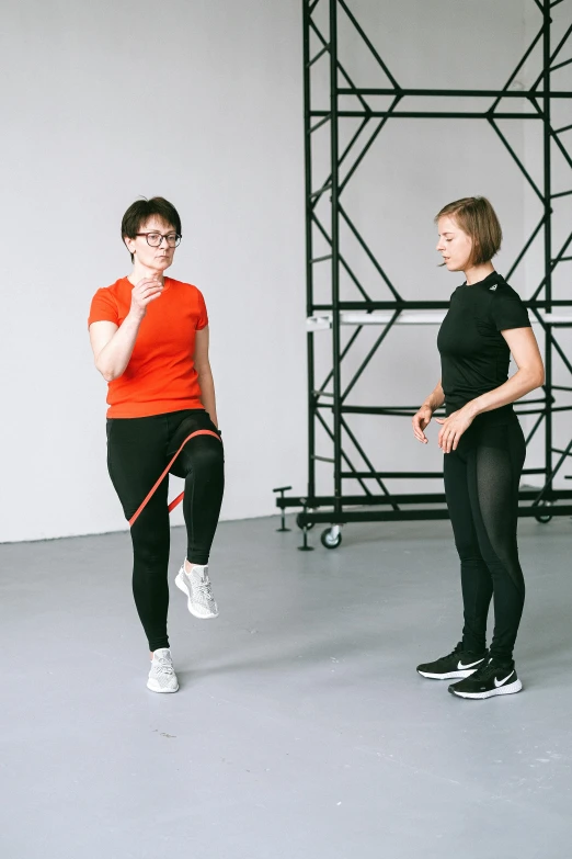 a couple of women standing next to each other, dribble, using the degrade technique, lunging at camera :4, ouchh and and innate studio, teaching