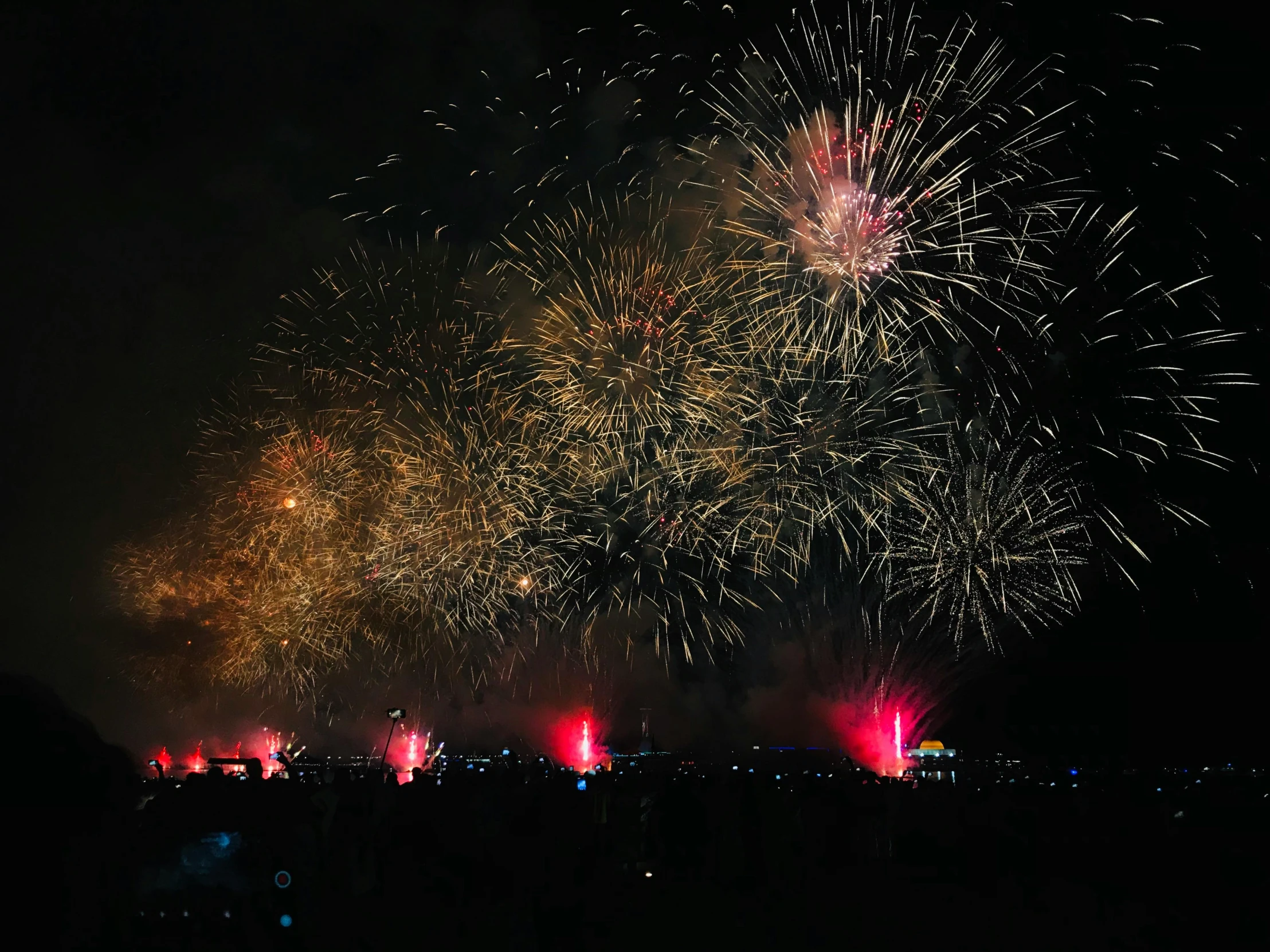 a bunch of fireworks that are in the sky, pexels contest winner, manila, thumbnail, cinematic close shot, instagram post