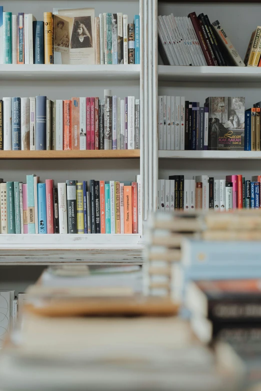 a book shelf filled with lots of books, unsplash, wide - shot, dwell, low quality photo, opening shot