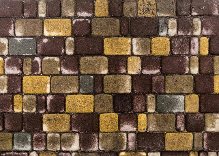 a red fire hydrant sitting in front of a brick wall, a mosaic, by Jan Kupecký, unsplash, bauhaus, muted brown yellow and blacks, seamless texture, vintage - w 1 0 2 4, wet asphalt