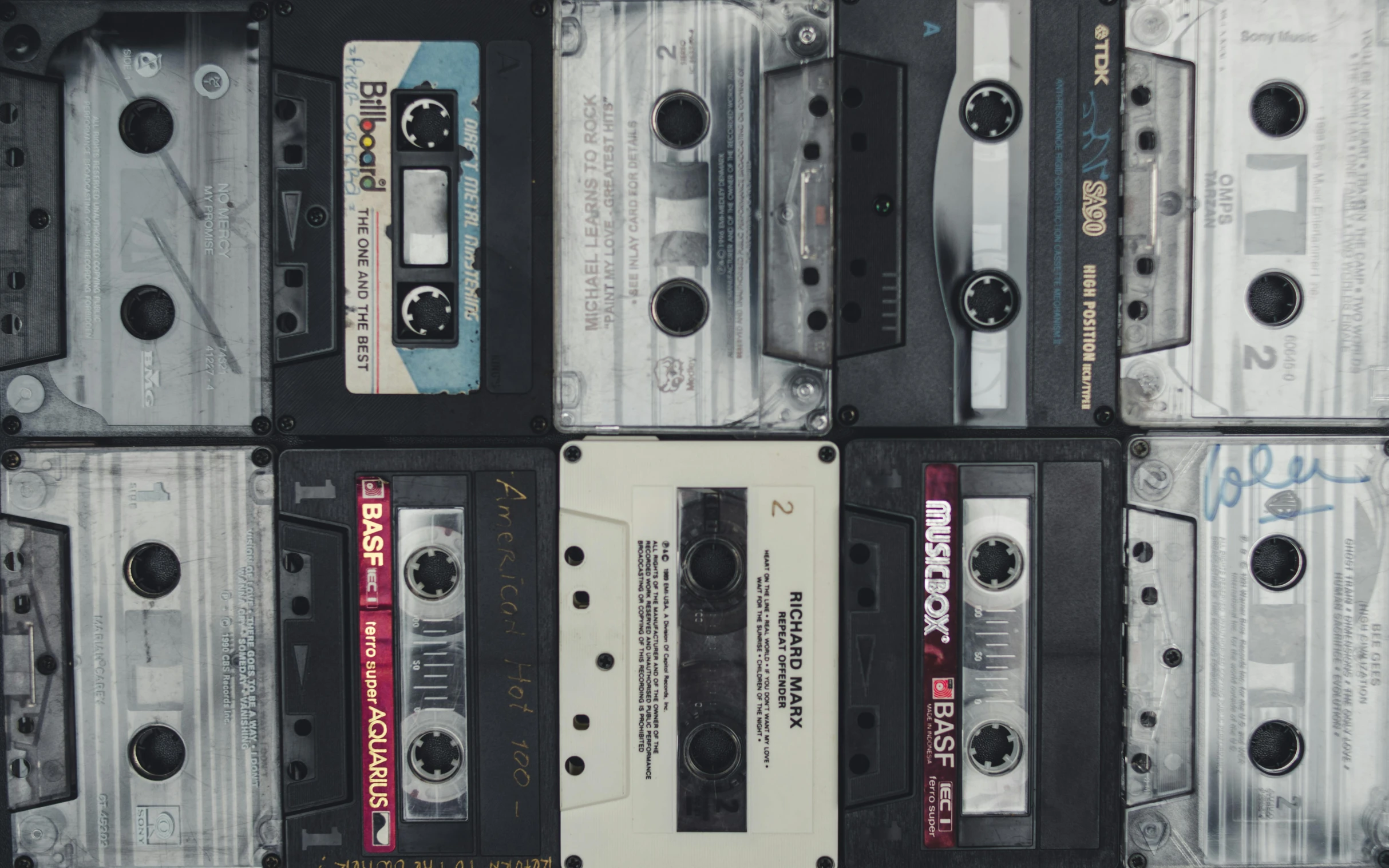 a bunch of cassettes stacked on top of each other, by Paul Davis, vintage - w 1 0 2 4, mixed styles, bts, large format