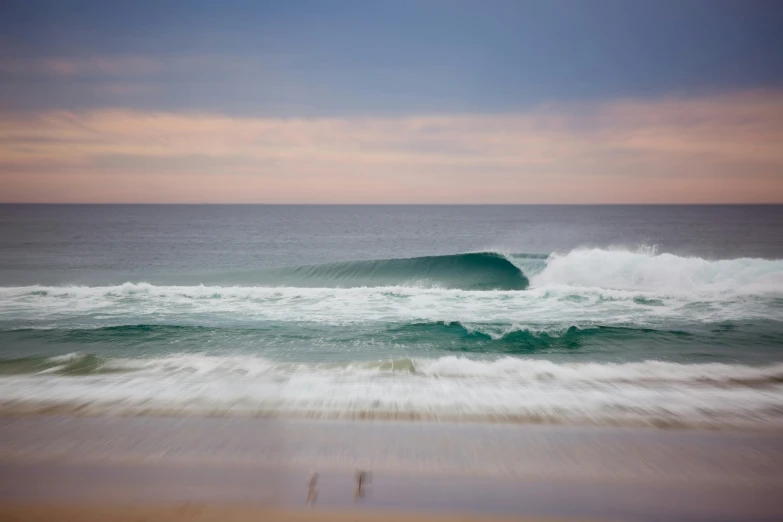 a man riding a wave on top of a surfboard, by Peter Churcher, unsplash contest winner, minimalism, beach landscape, manly, early morning, o'neill cylinder colony