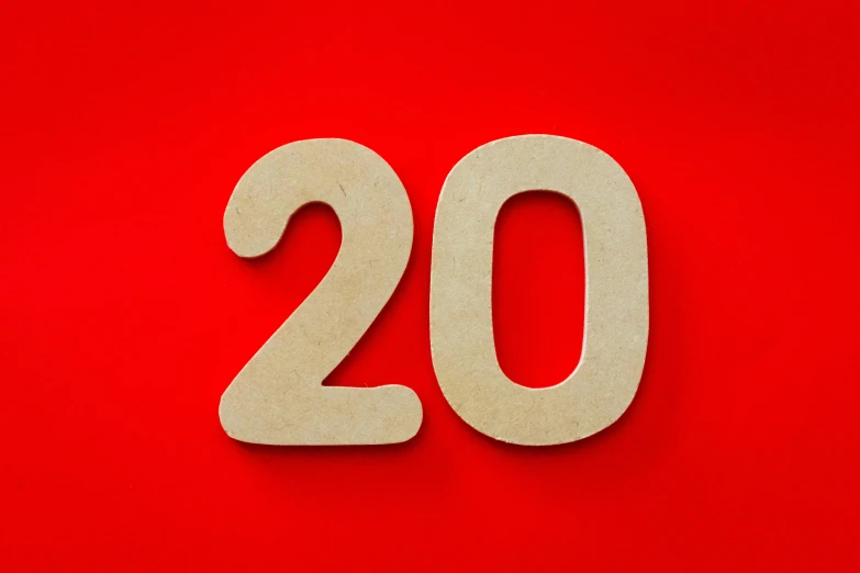 twenty twenty twenty twenty twenty twenty twenty twenty twenty twenty twenty twenty twenty twenty twenty twenty twenty twenty, by David Simpson, shutterstock, plasticien, on a red background, numerology, cardboard, instagram post