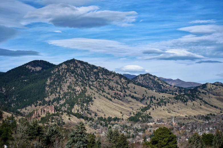 a view of the mountains from the top of a hill, by Jacob Burck, pexels contest winner, renaissance, colorado, slide show, multiple stories, today\'s featured photograph 4k