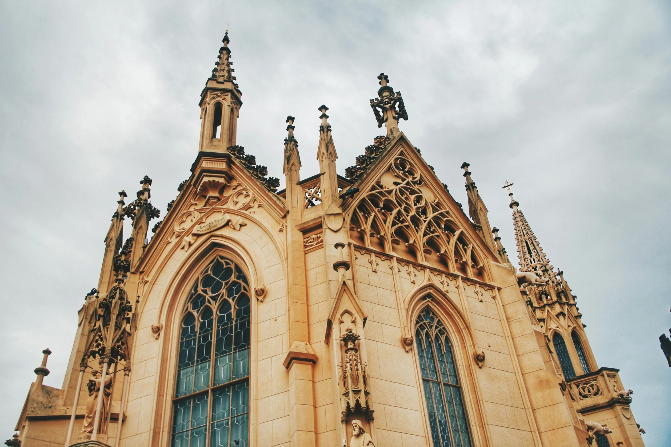 a very tall building with a clock on it's side, pexels contest winner, baroque, alabaster gothic cathedral, instagram post, marilyn church h, view from ground