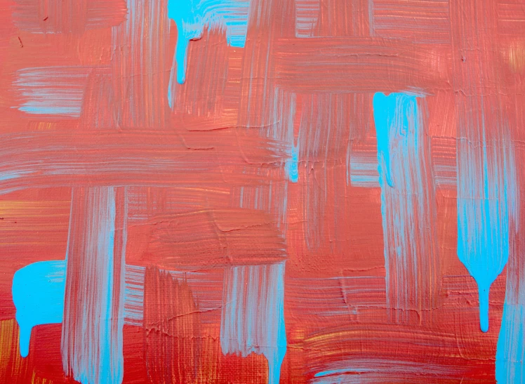 a painting with red and blue paint on it, inspired by Philip Guston, unsplash, red and blue back light, artist - phil moss, abstract conceptual, lisa brawn