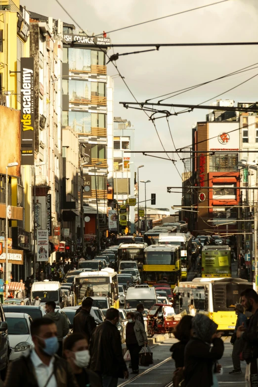 a busy city street filled with lots of traffic, chile, intense sunlight, square, modular
