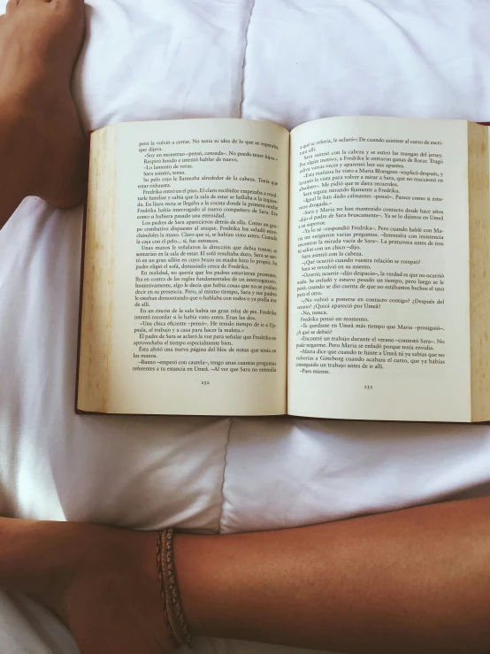 a person laying in bed reading a book, by Robbie Trevino, over-shoulder shot, instagram story, full body close-up shot, background image