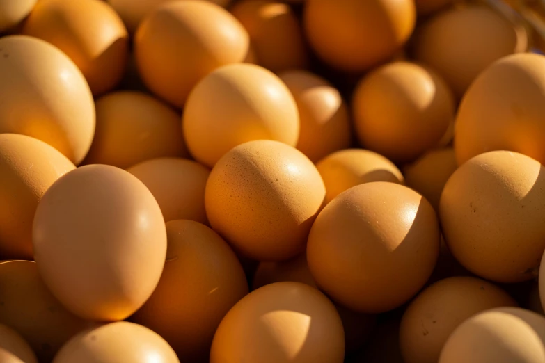 a basket full of eggs sitting on top of a table, up-close, profile pic, digital image, thumbnail