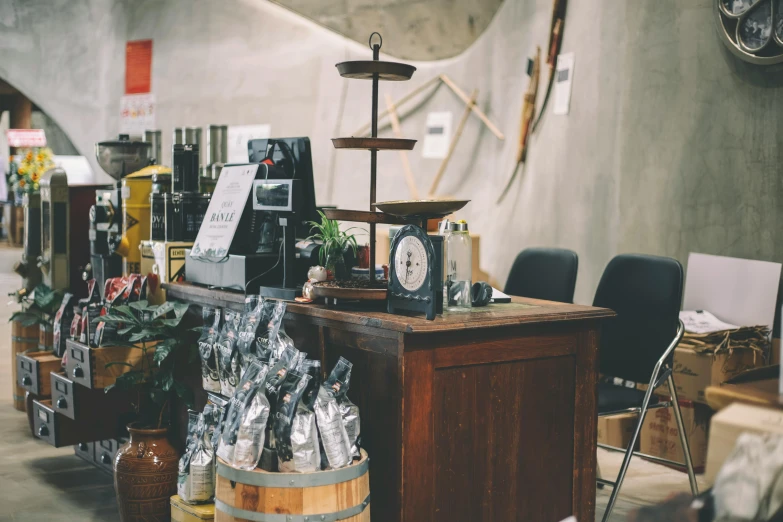 a store filled with lots of different types of items, pexels contest winner, aussie baristas, rustic setting, profile image, thumbnail