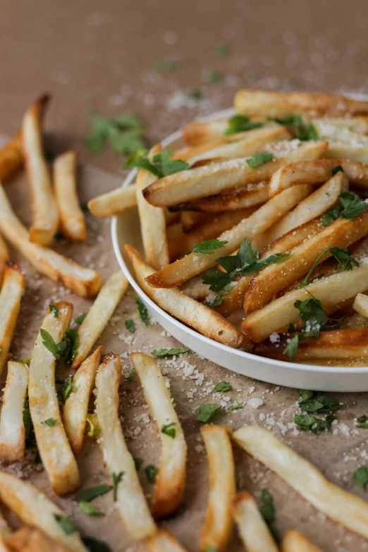 a bowl of french fries sitting on top of a table, award-winning crisp details”, jaime jasso, organic, slim