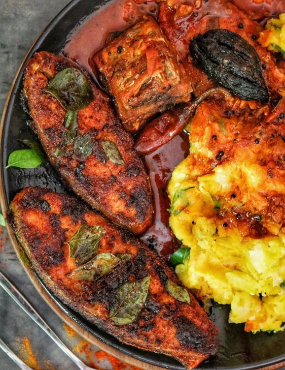 a close up of a plate of food on a table, pexels contest winner, hurufiyya, malayalis attacking, rich in texture ), thumbnail, 🚀🌈🤩