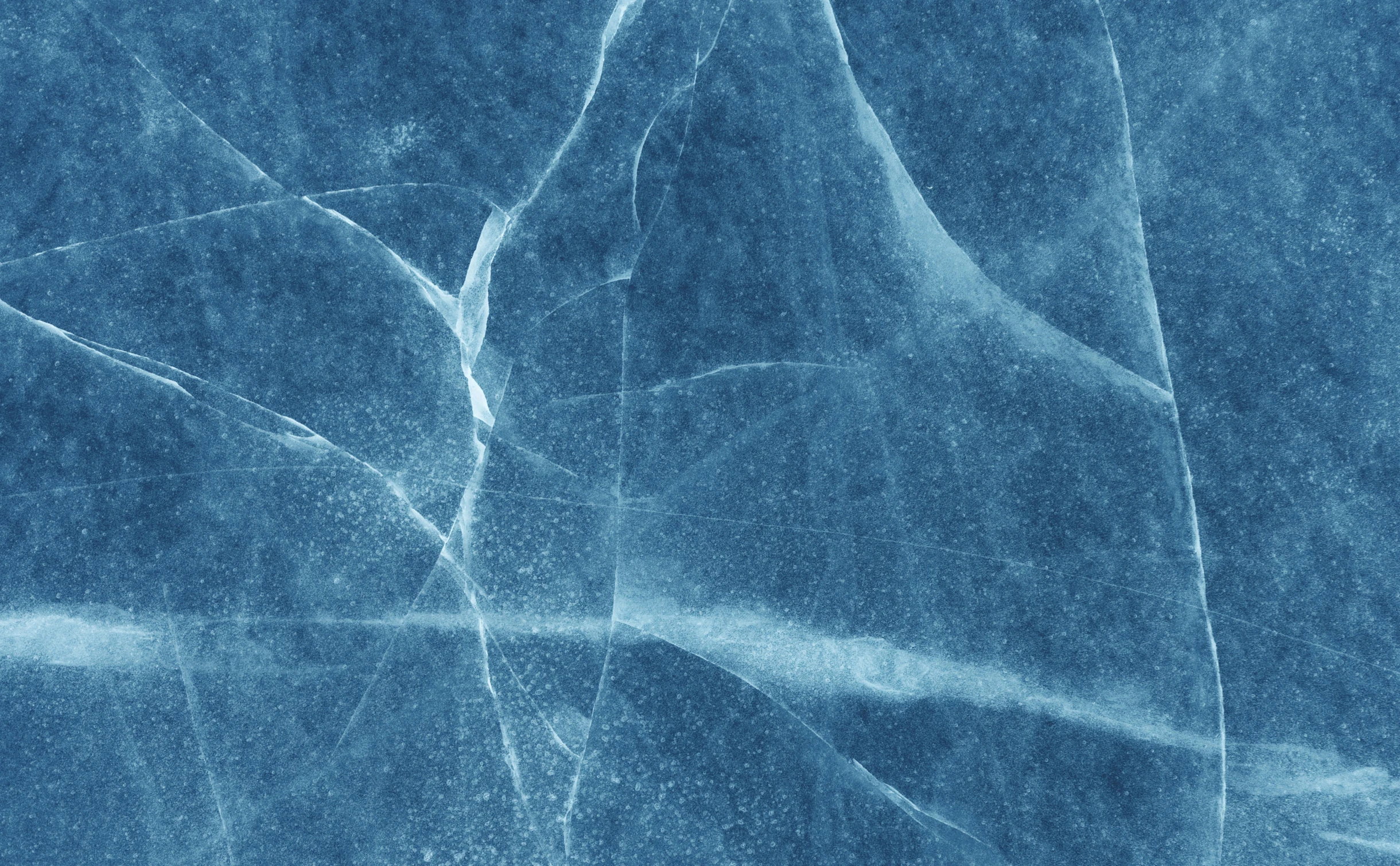 a pair of skis sitting on top of a frozen lake, a microscopic photo, inspired by Vija Celmins, pexels, abstract expressionism, blue-fabric, glowing cracks, hd phone wallpaper, fractal texture