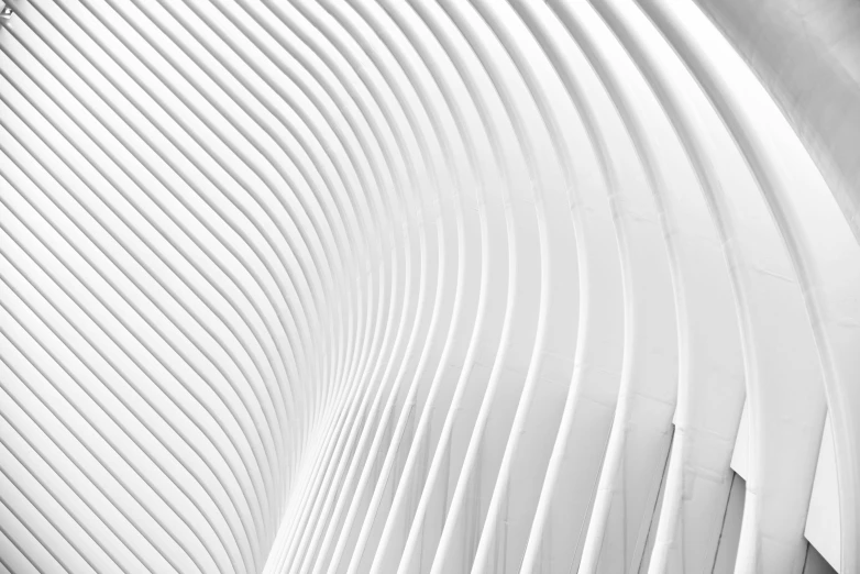 a black and white photo of the inside of a building, an abstract sculpture, inspired by Zha Shibiao, pexels contest winner, digital art, white background wall, nyc, behance lemanoosh, fine!!! lines