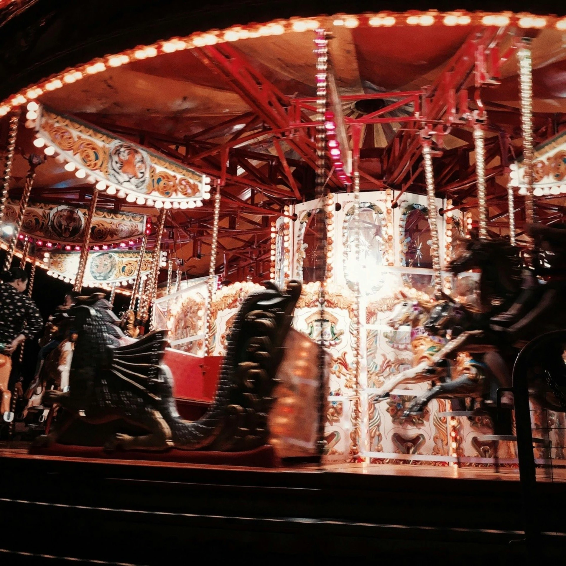 a merry merry merry merry merry merry merry merry merry merry merry merry merry merry merry merry merry, by Anna Findlay, pexels contest winner, baroque, fairground rides, black and red scheme, 👰 🏇 ❌ 🍃, brown