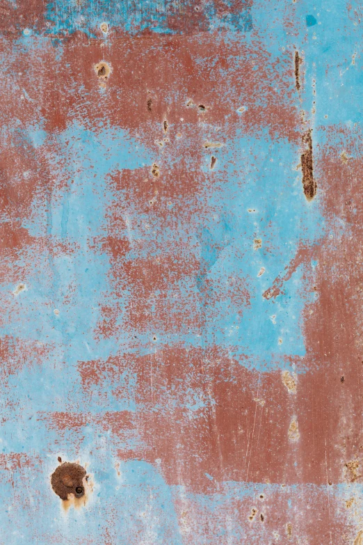 a rusted wall with a hole in it, an album cover, unsplash, pbr texture, ((blue)), square, red blue