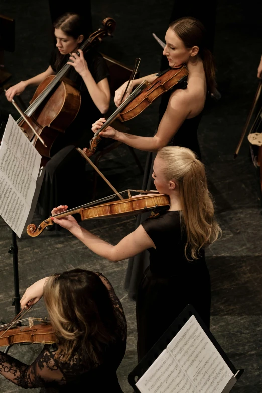 a group of people that are playing musical instruments, by Ejnar Nielsen, unsplash, baroque, conductor, square, half image, brooke ashling