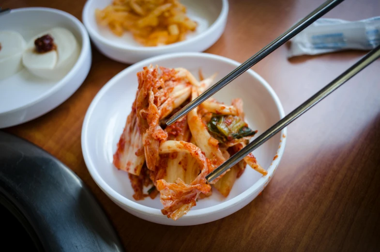 a close up of a bowl of food with chopsticks, pexels contest winner, dau-al-set, park ji-min, gooey skin, square, thumbnail