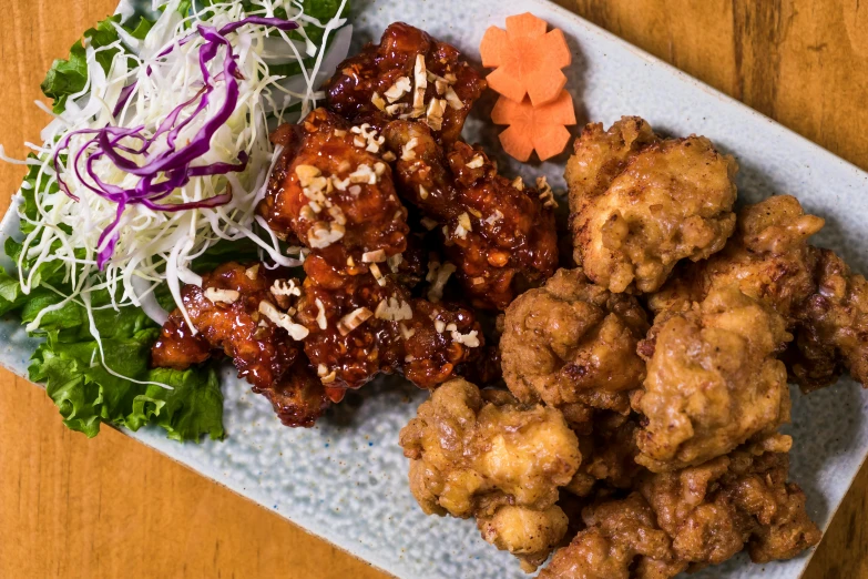 a close up of a plate of food on a table, infinite wings, yoshiku, profile image, buds