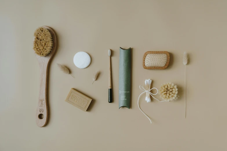 a bunch of items sitting on top of a table, dry brushing, high quality product image”, full body image, knolling