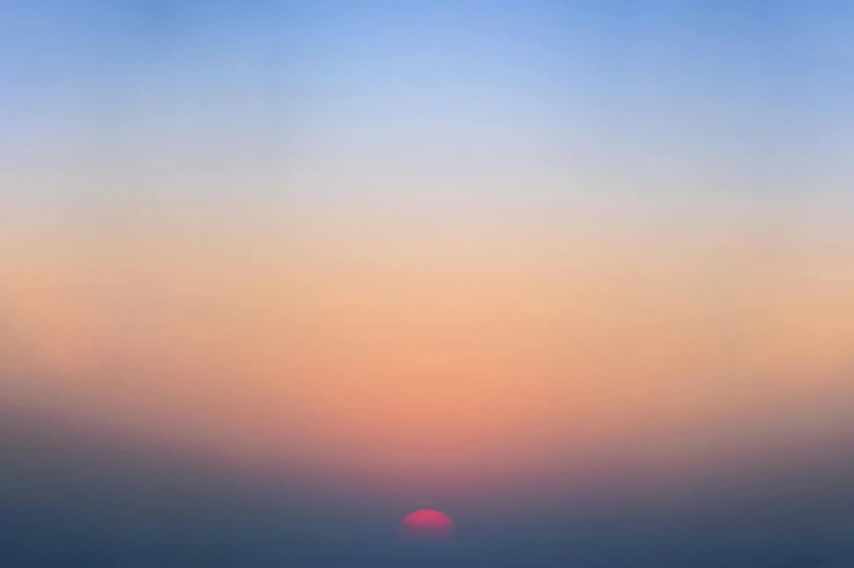 the sun is setting over a body of water, by Jan Rustem, minimalism, colorful haze, archival pigment print, reza afshar, asian sun