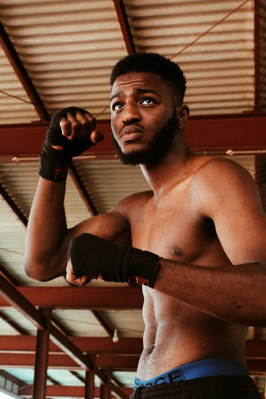 a close up of a person wearing boxing gloves, adebanji alade, doing a majestic pose, mma, square