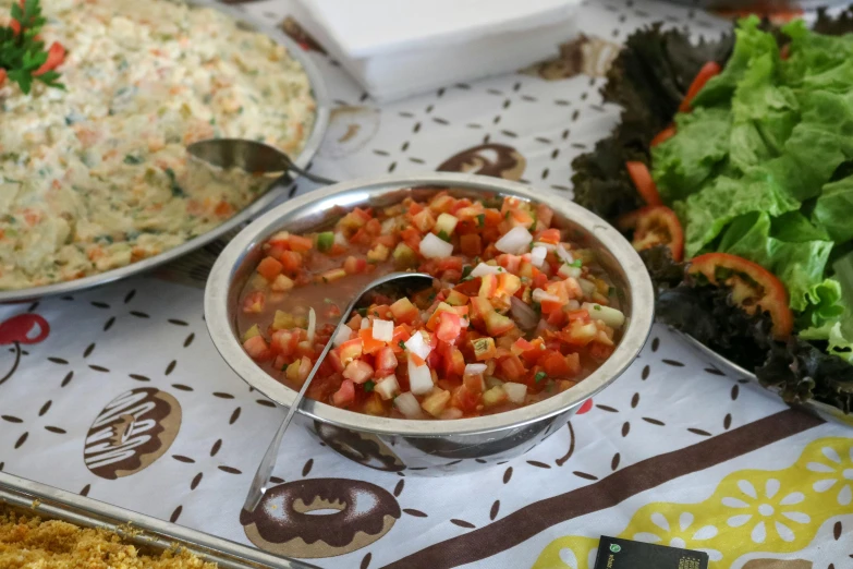 a close up of a plate of food on a table, hurufiyya, salsa vendor, avatar image, nature photo, thumbnail