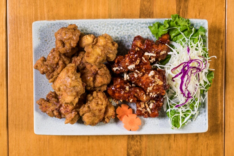 a close up of a plate of food on a table, infinite wings, square, yotobi, twice