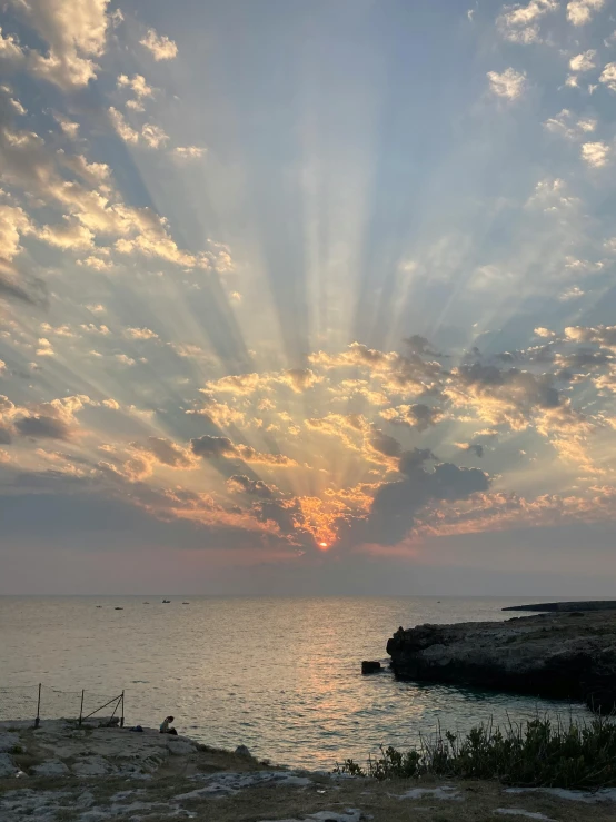 a large body of water under a cloudy sky, a picture, pexels contest winner, some sunlight ray, cyprus, # nofilter, slide show