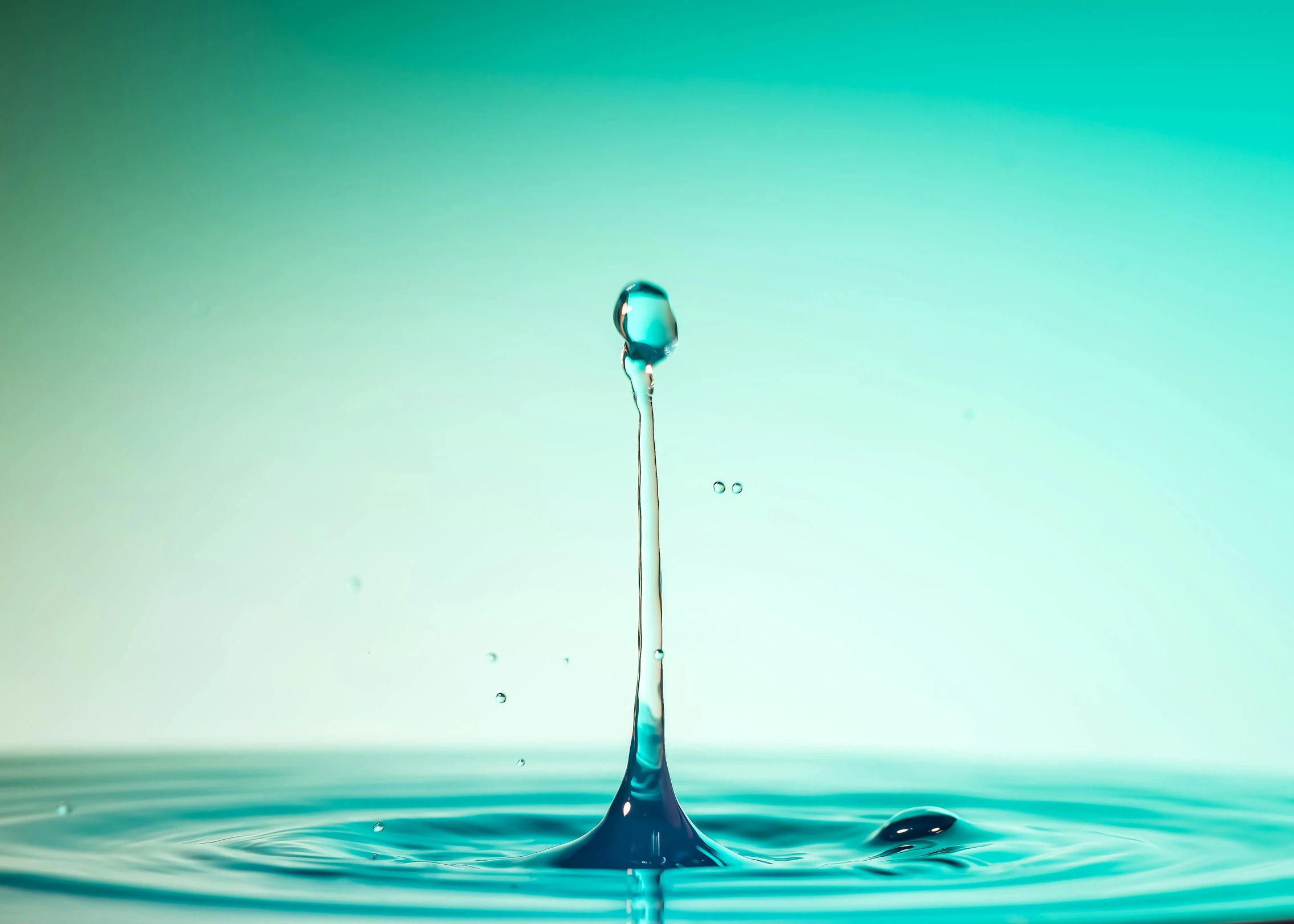 a drop of water falling into a body of water, inspired by Lucio Fontana, shutterstock, minimalism, turquoise, slide show, hydration, instagram post