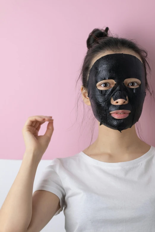 a woman with a black mask on her face, korean face features, promo image, teenage girl, face and body