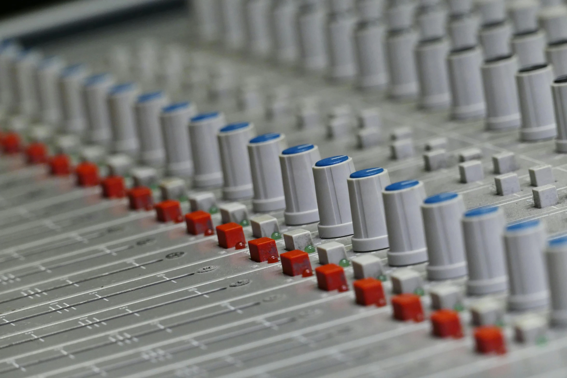 a close up of a mixing board with knobs, an album cover, by Alison Watt, pexels, radio signals, white, machines, tannoy